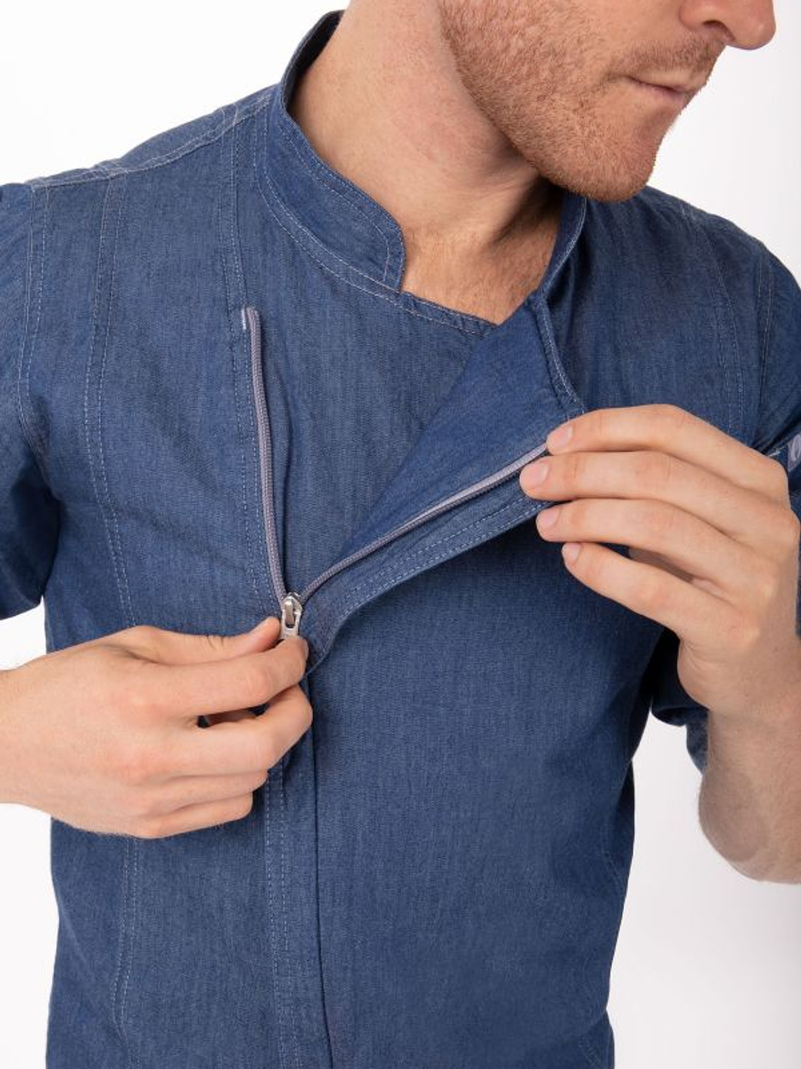 Chaqueta Chef Works Unisex  Gramercy Jeans Azul 4