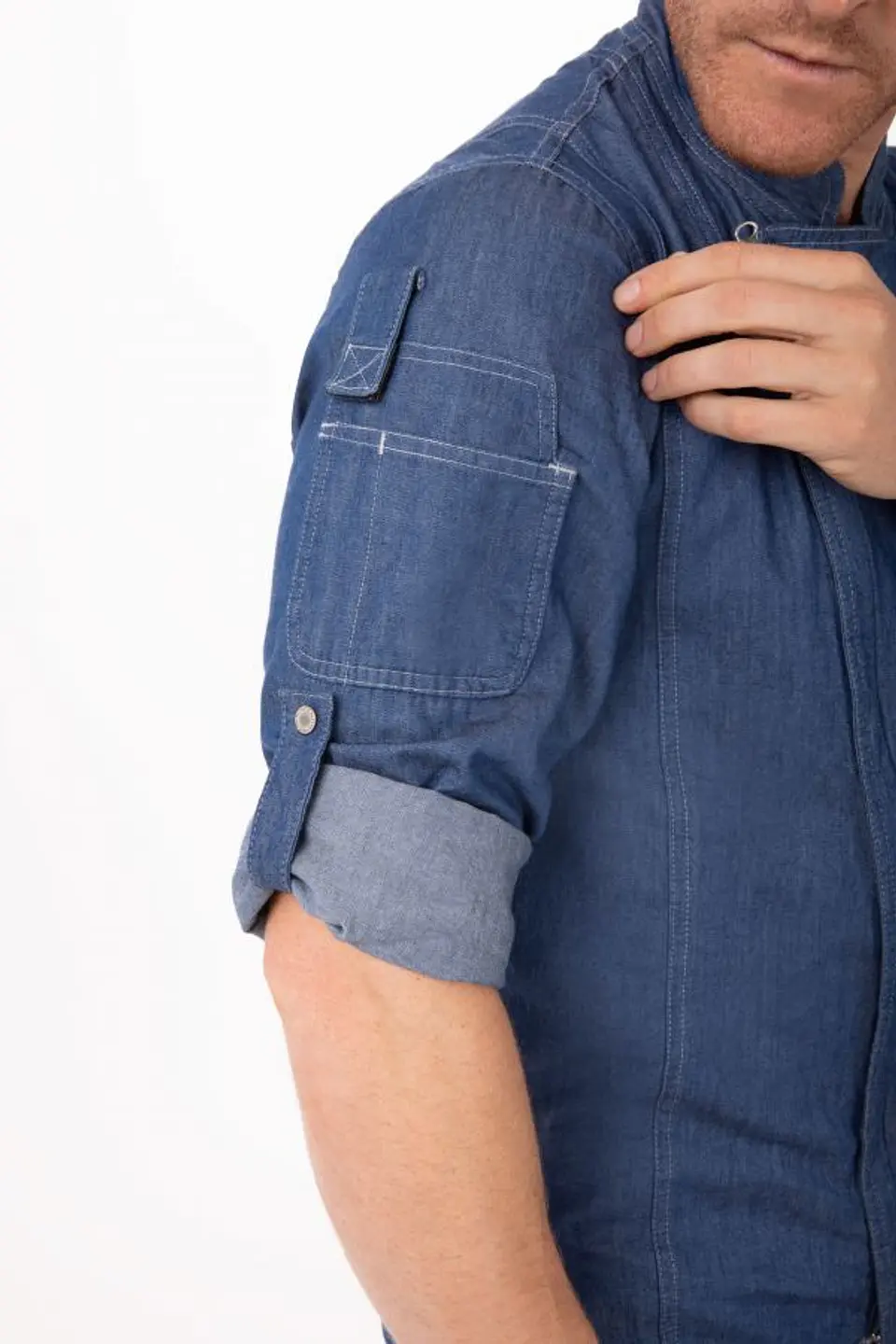 Chaqueta Chef Works Gramercy Denim Unisex  5