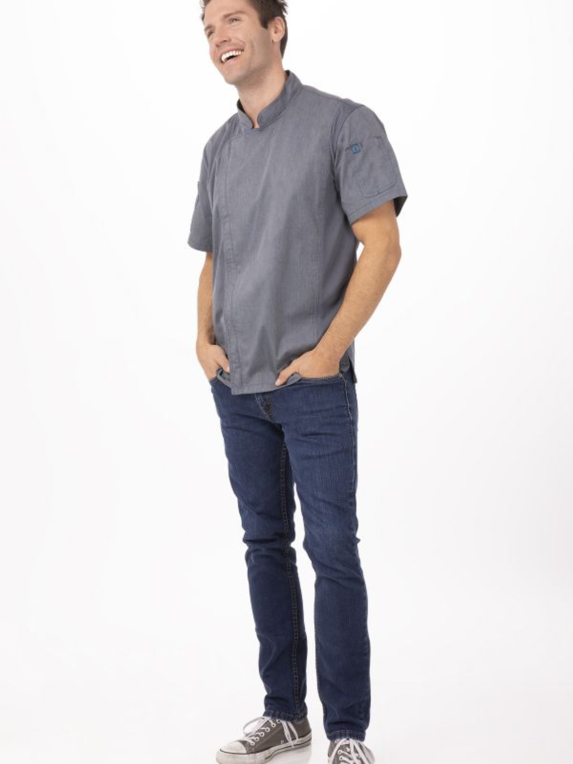 Chaqueta Chef Works Unisex Springfield Gris 2