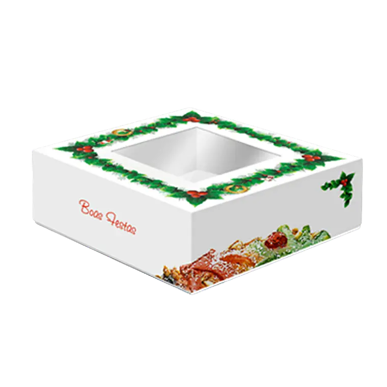 CAIXA PARA BOLO REI / BOLOS C/ JANELA (30x30x9,5) (50Un)     1