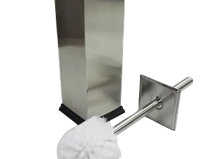 ESCOVA DE SANITA C/ SUPORTE QUADRADO INOX