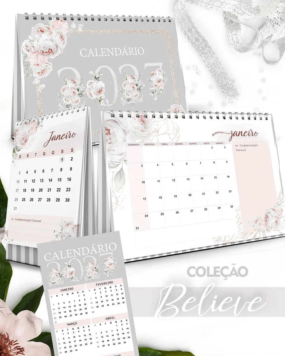 Kit Calendários 2027 - Coleção Believe 1