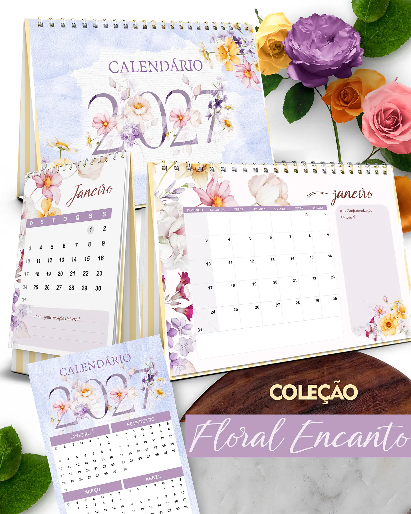 Kit Calendários 2027 - Coleção Encanto 1