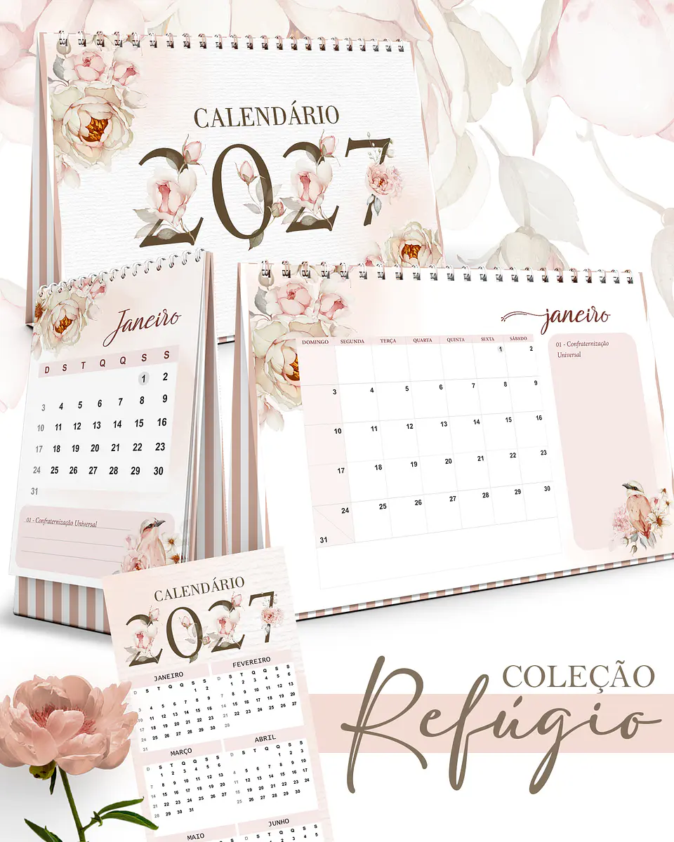 Kit Calendários 2027 - Coleção Refúgio 1