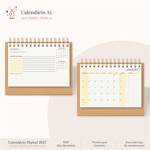 Calendário A5 2027