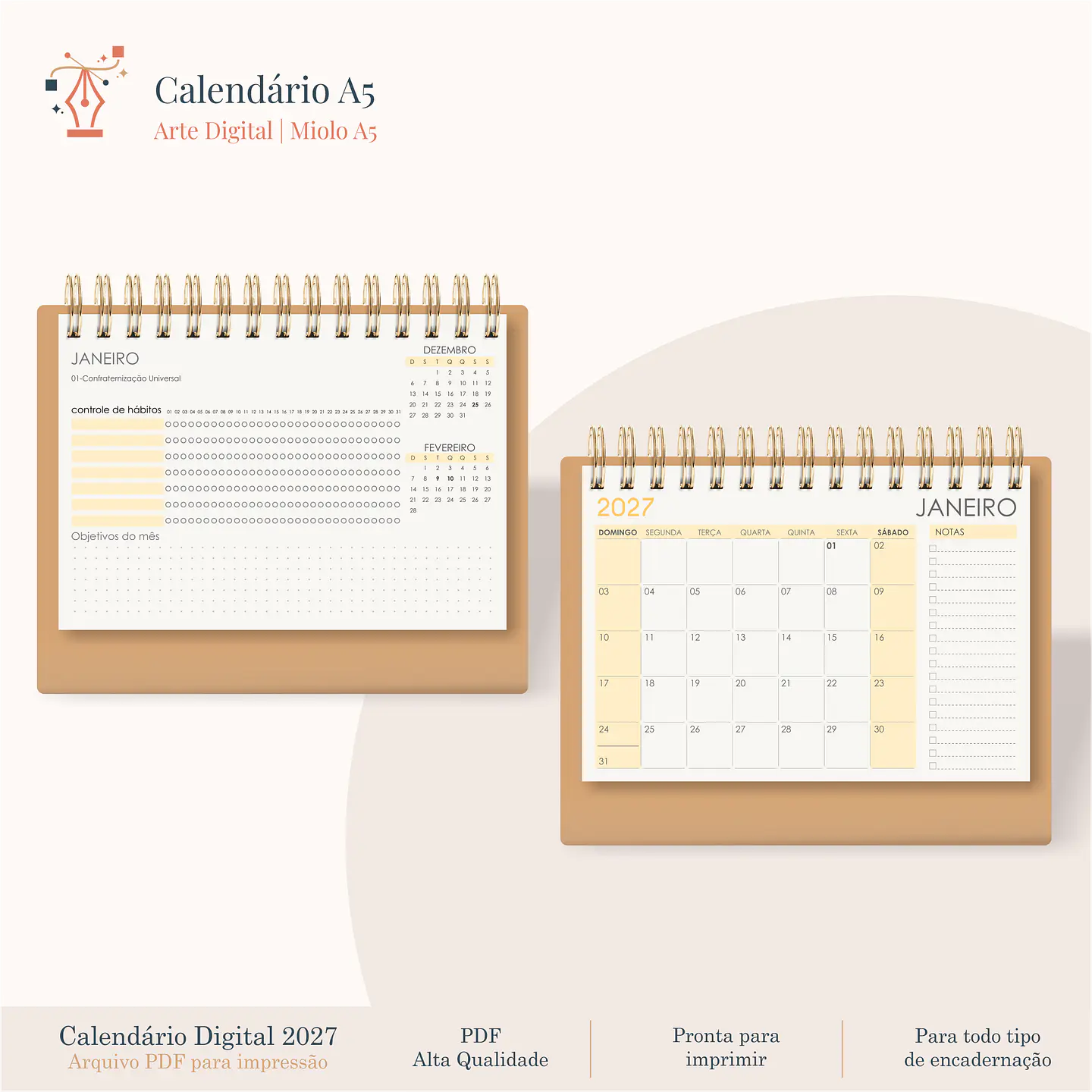 Calendário A5 2027 1