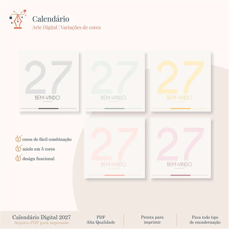 Calendário A6 Vertical 2027 3
