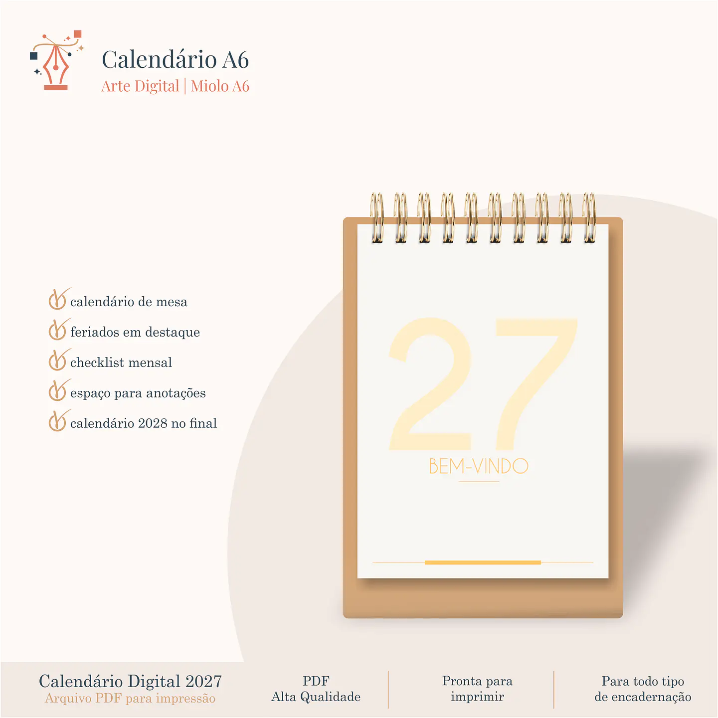 Calendário A6 Vertical 2027 4