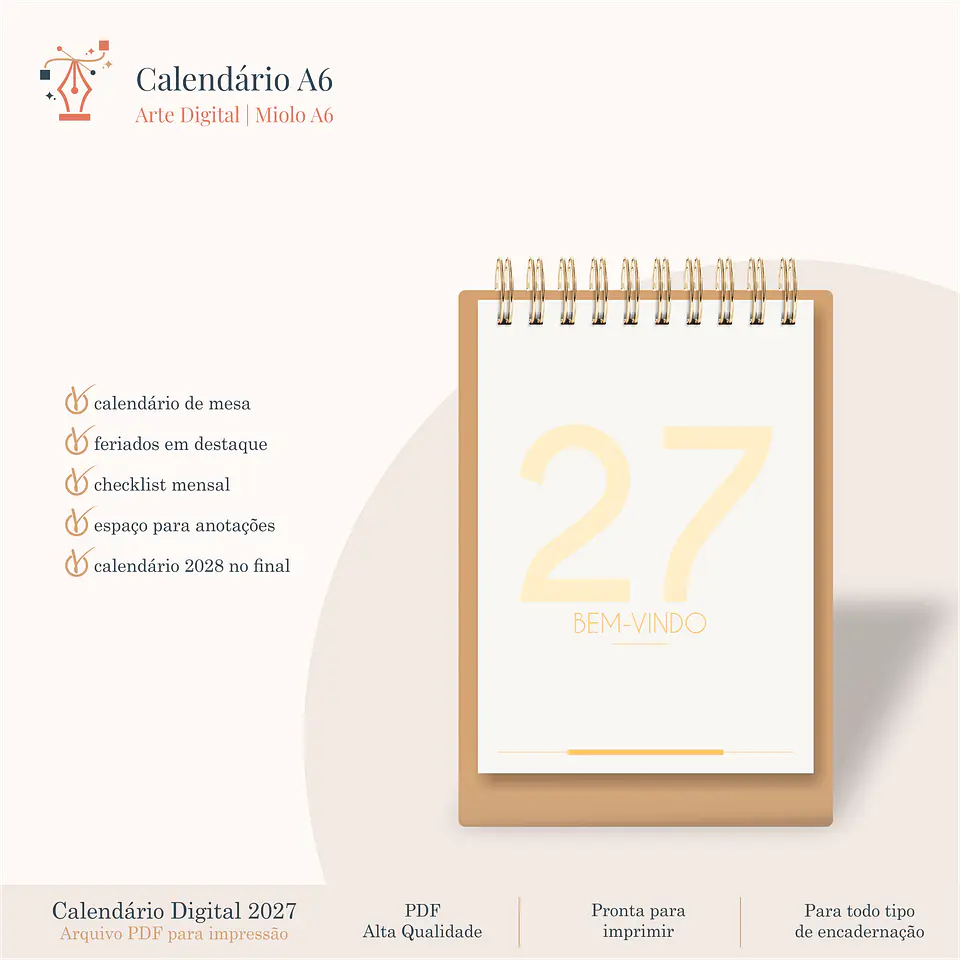 Calendário A6 Vertical 2027 4