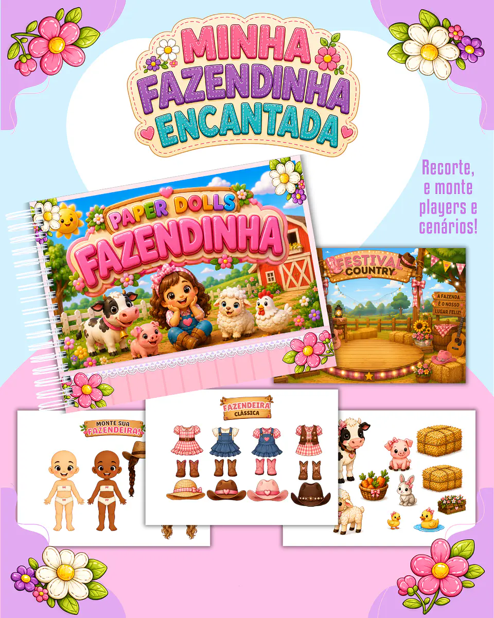 Fazendinha Menina - Paper Dolls 1