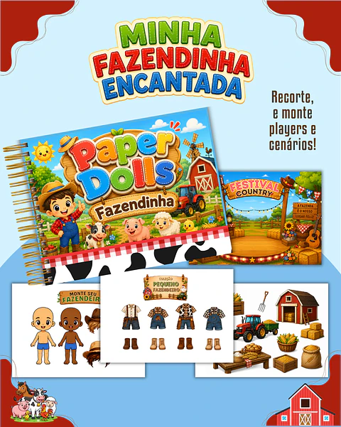 Fazendinha - Paper Dolls - COPIE