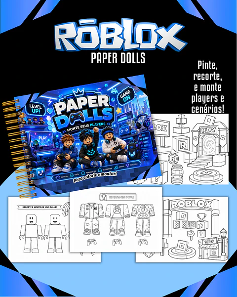 Roblox - Paper Dolls para colorir