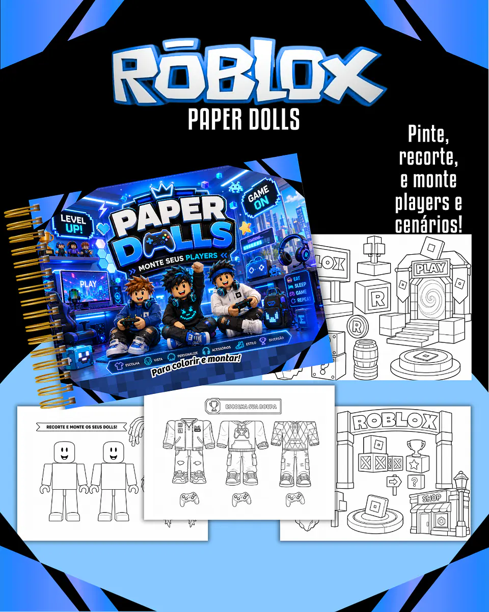 Roblox - Paper Dolls para colorir 1