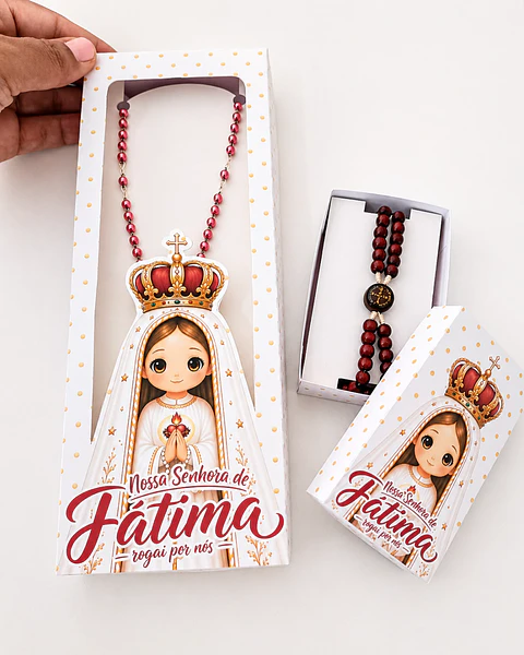 Caixa Terço Nossa Senhora de Fátima - Arquivo de Corte