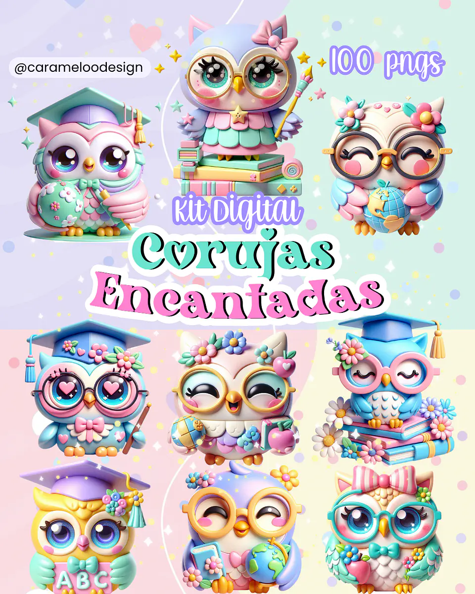 Corujas Encantadas- Kit Digital  1