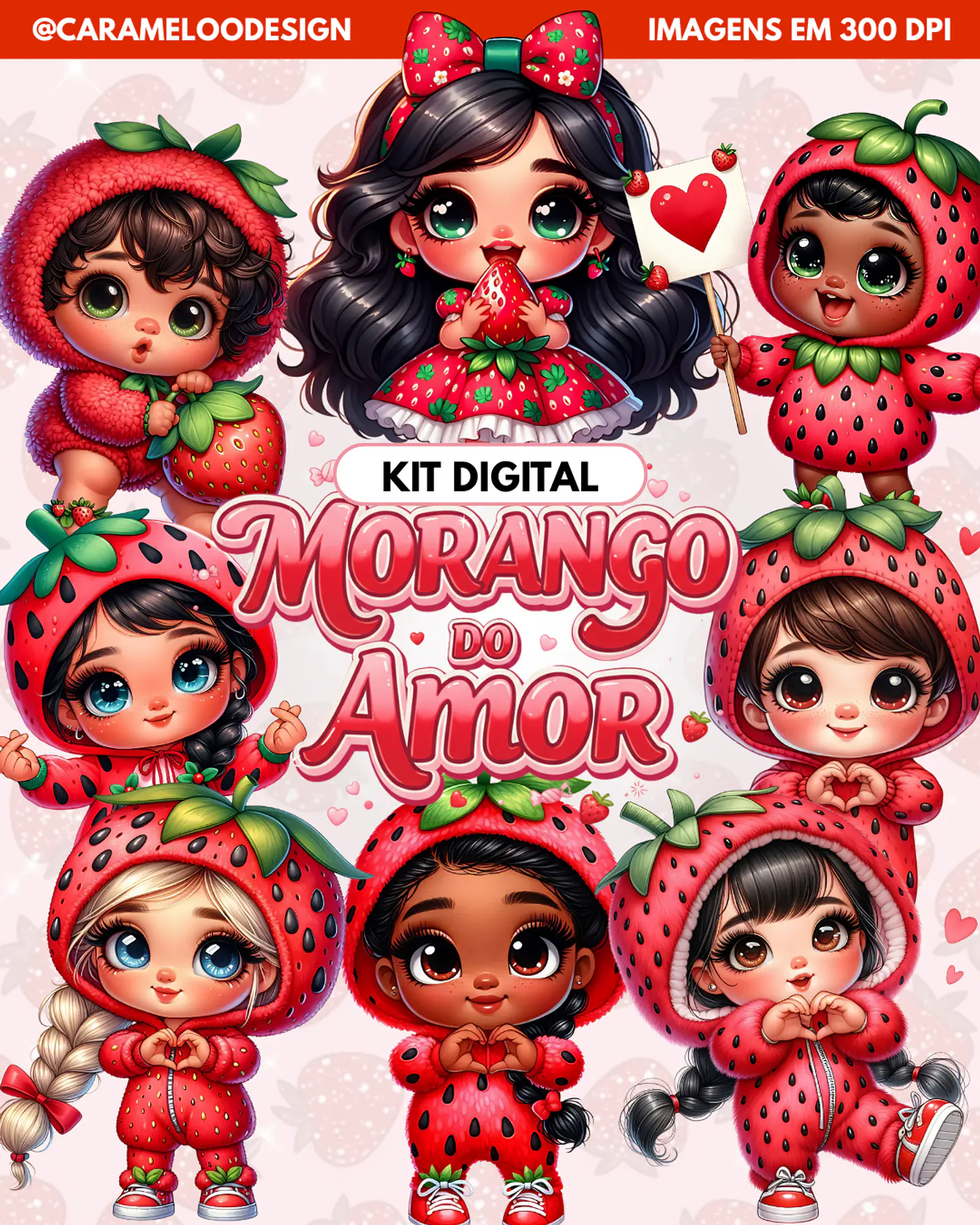 Morango do Amor- Kit Digital  1
