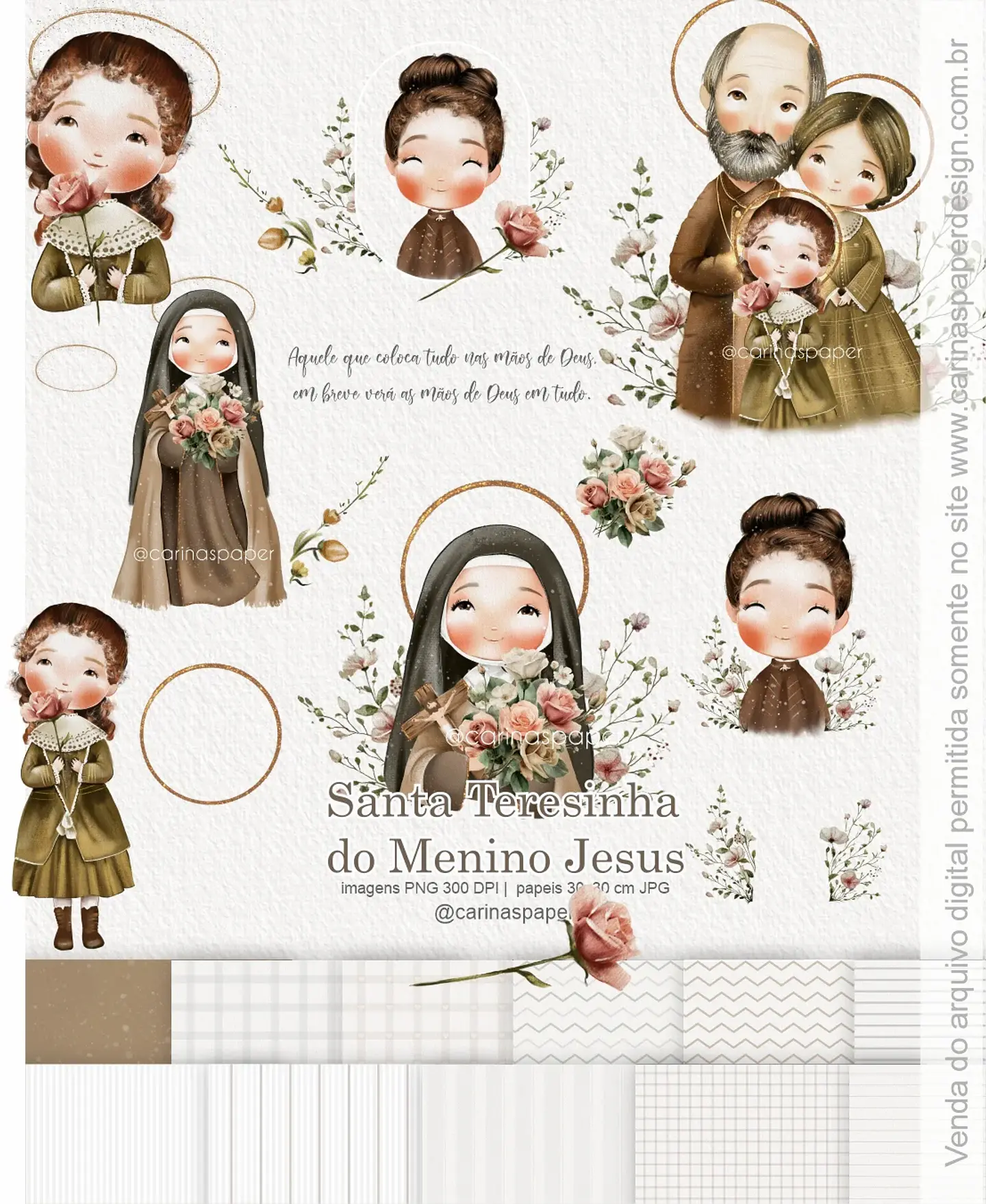 Ilustrações Santa Teresinha 3- Kit Digital    1