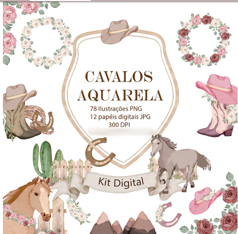 Cavalos- Kit Digital