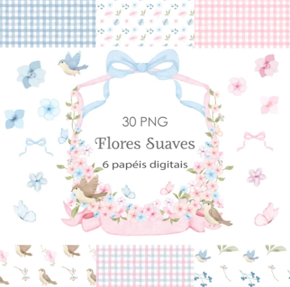 Flores Suaves - Kit Digital 1