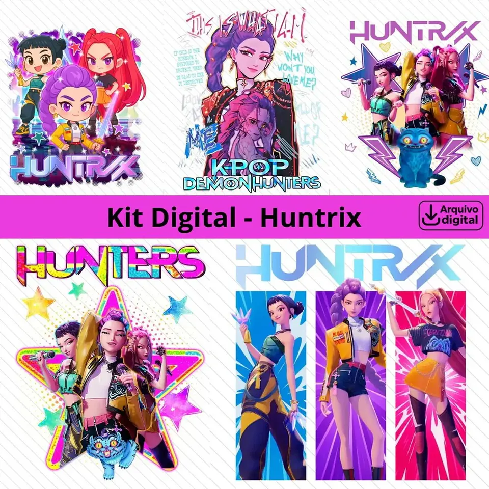Huntrix Guerreiras do Kpop 4- Kit Digital  1