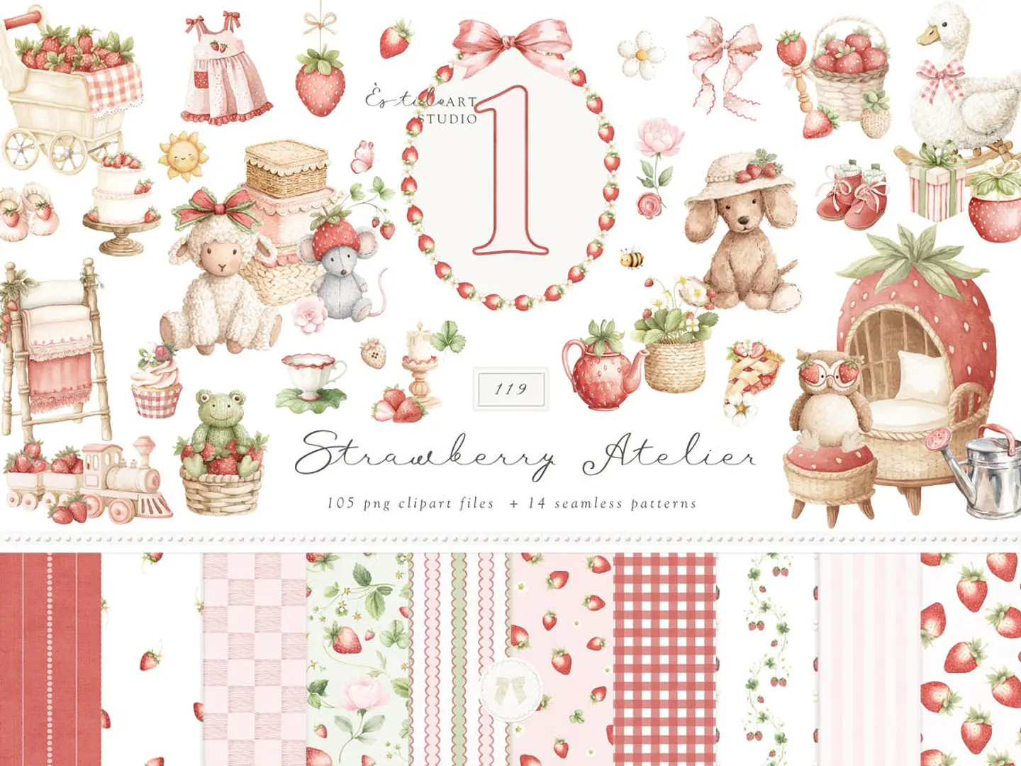 Strawberry Atelier - Kit Digital  1