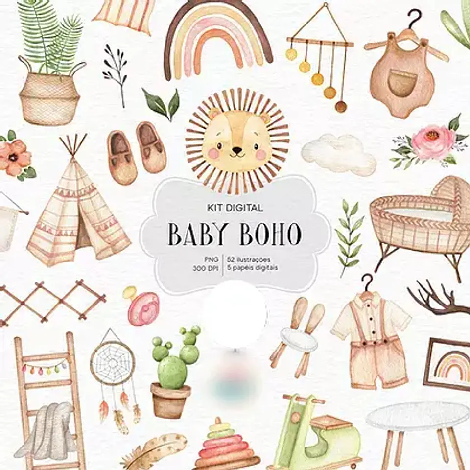 Baby Boho - Kit Digital  1