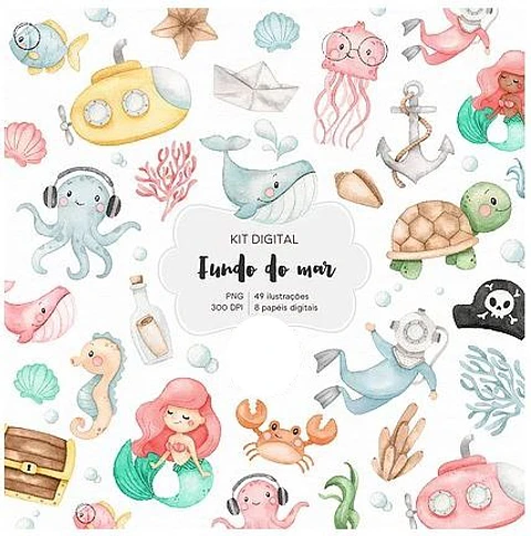 Fundo do Mar- Kit Digital  