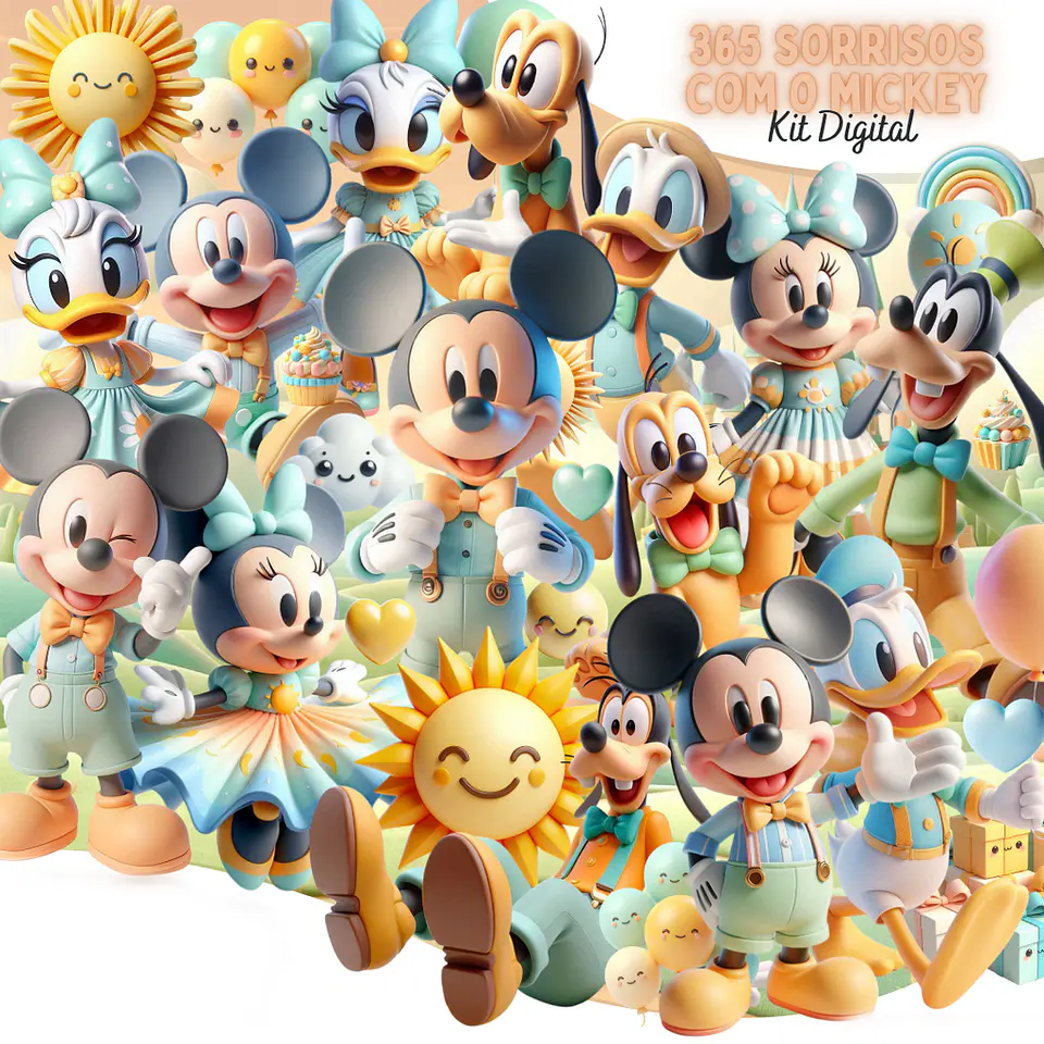 365 SORRISOS COM O MICKEY- Kit Digital  1