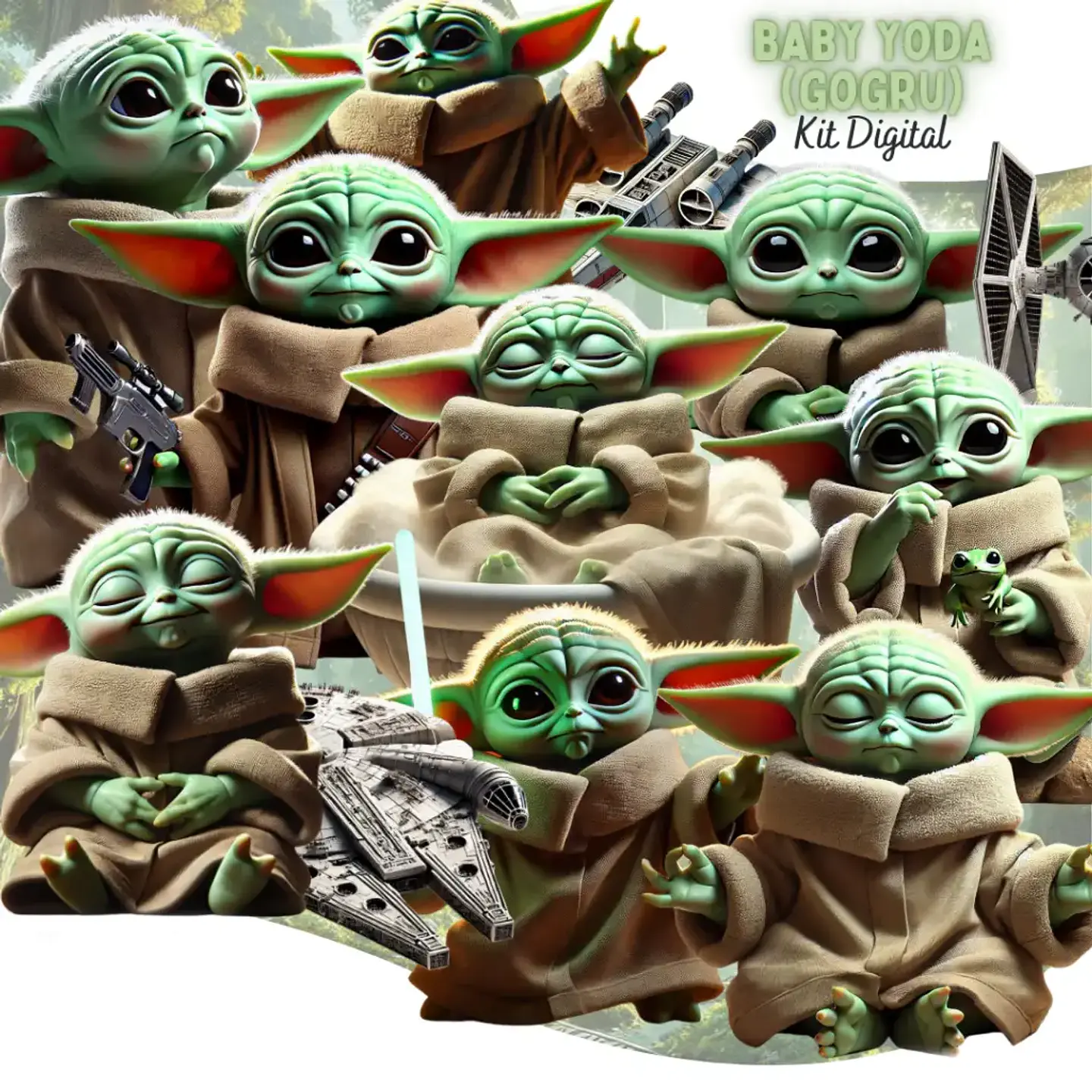Baby Yoda - Kit Digital  1
