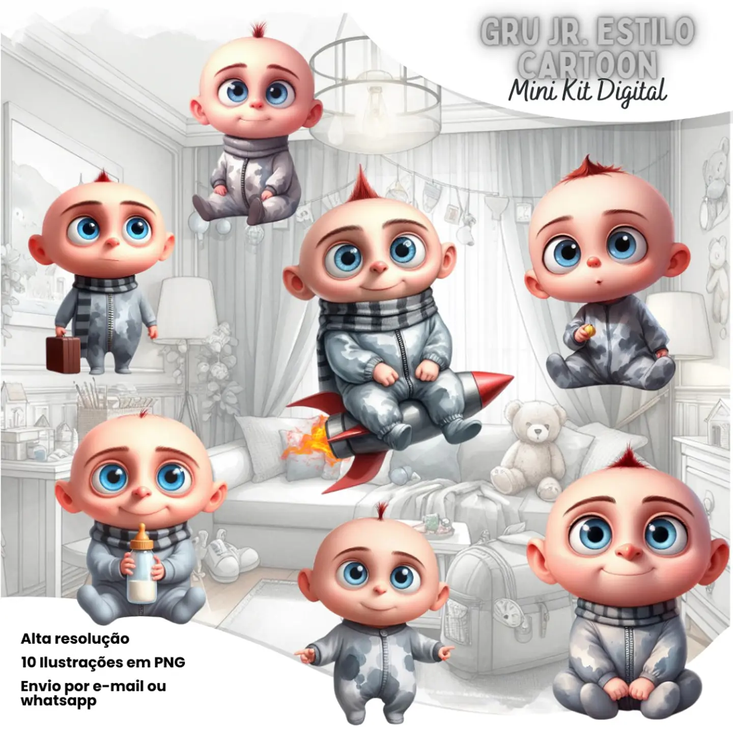 Gru Jr. Cartoon- Kit Digital    1