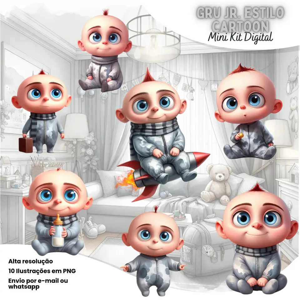 Gru Jr. Cartoon- Kit Digital    1