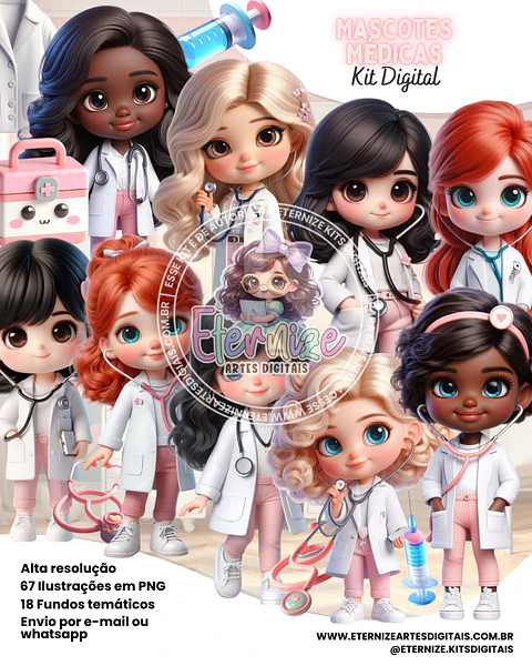 Mascotes Médicas- Kit Digital 