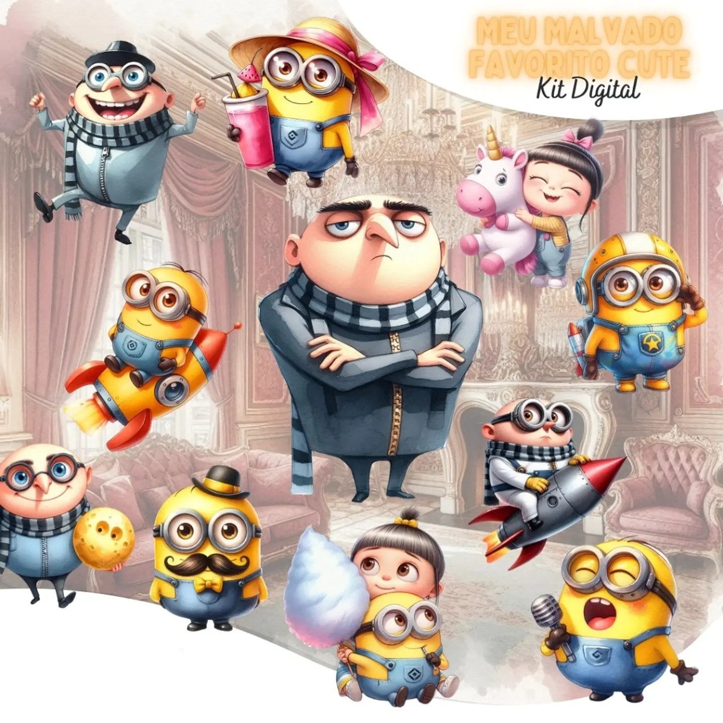 Meu Malvado Favorito Cute- Kit Digital    1