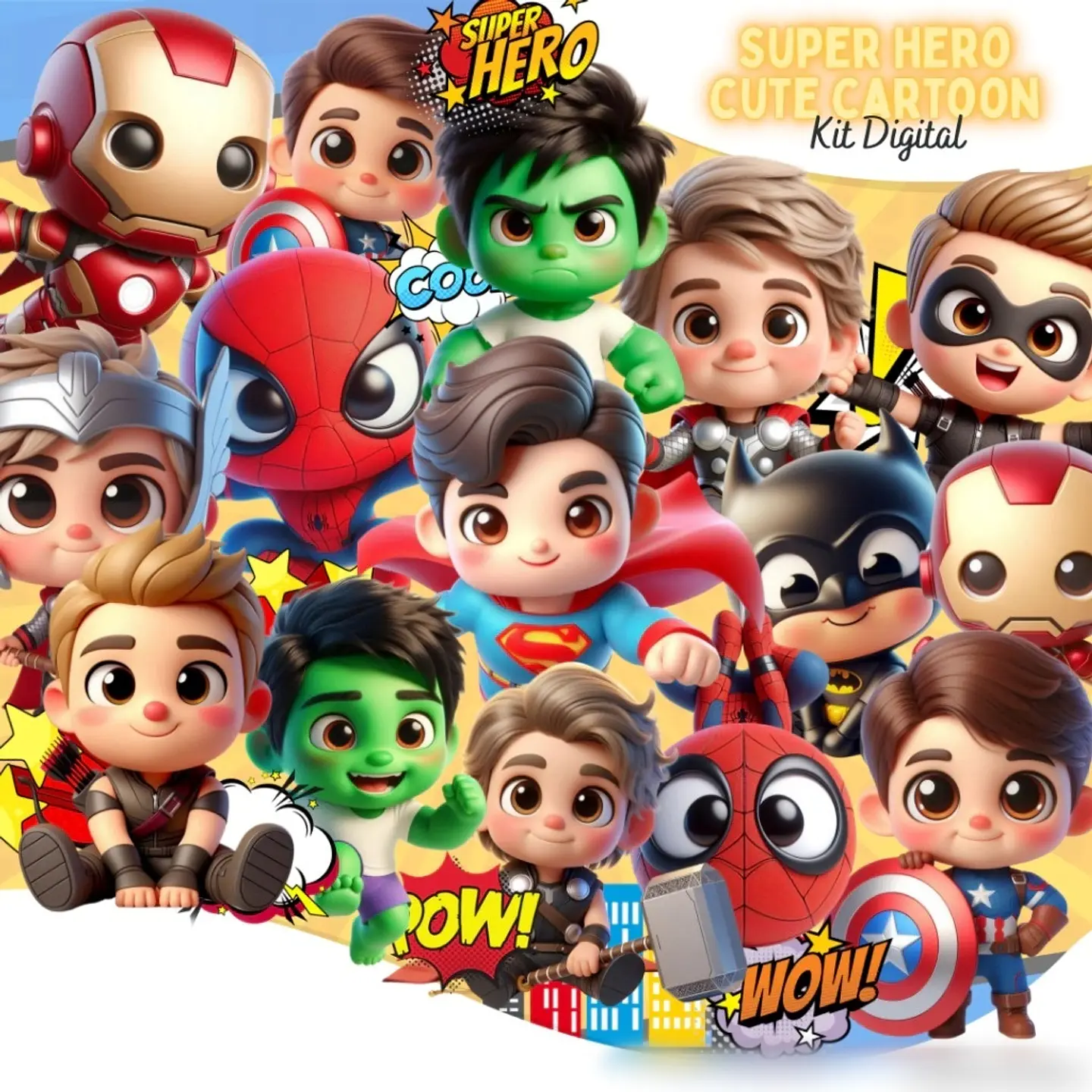 Super Hero Cute- Kit Digital   1
