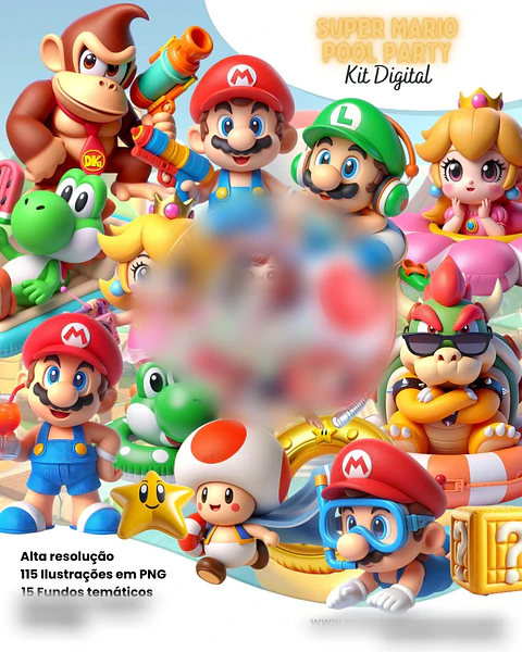 Super Mario Pool Party- Kit Digital 