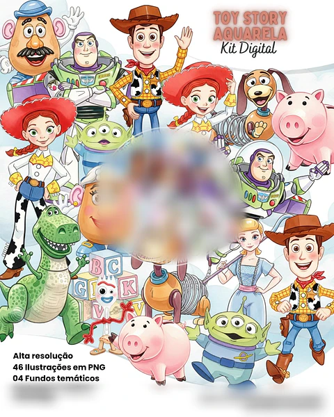 Toy Story Aquarela- Kit Digital  