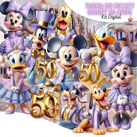 Turma do Mickey 50 Anos- Kit Digital  