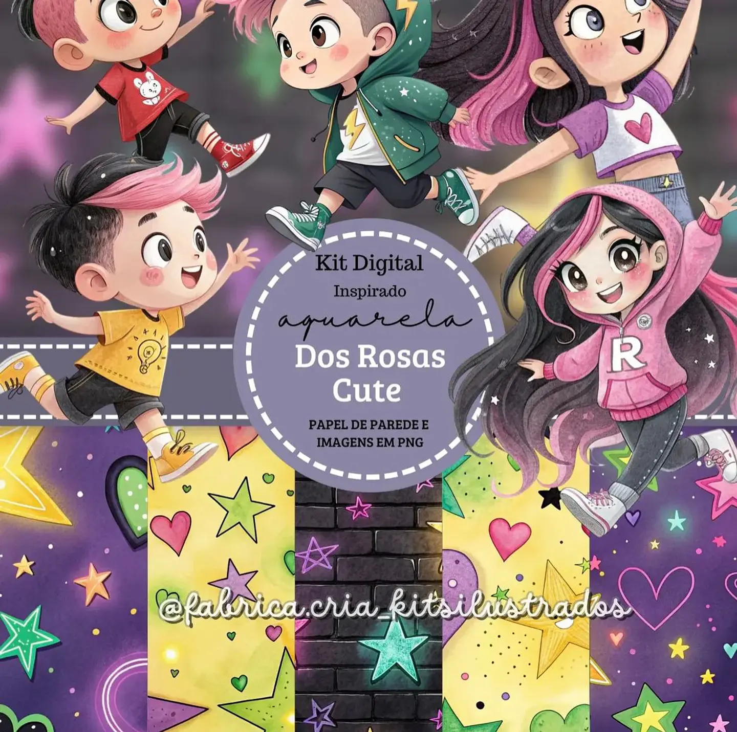Rosas Cute- Kit Digital    1