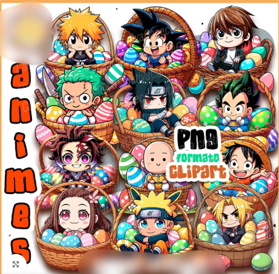 Animes Páscoa- Kit Digital  1