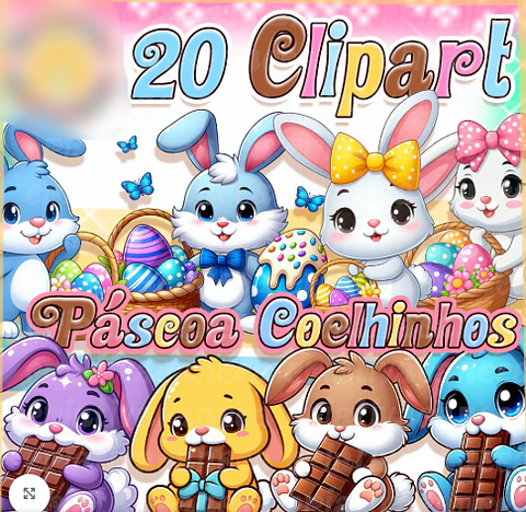 Coelhinhos Páscoa- Kit Digital  