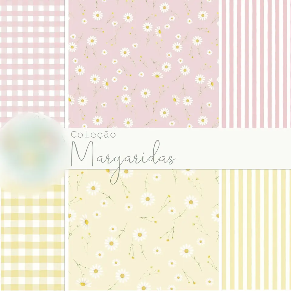 Coleção Magaridas Rosa – Papel digital- Kit Digital 1