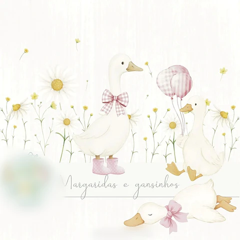 Magaridas e Gansinhos Rosa – Ilustrações- Kit Digital  