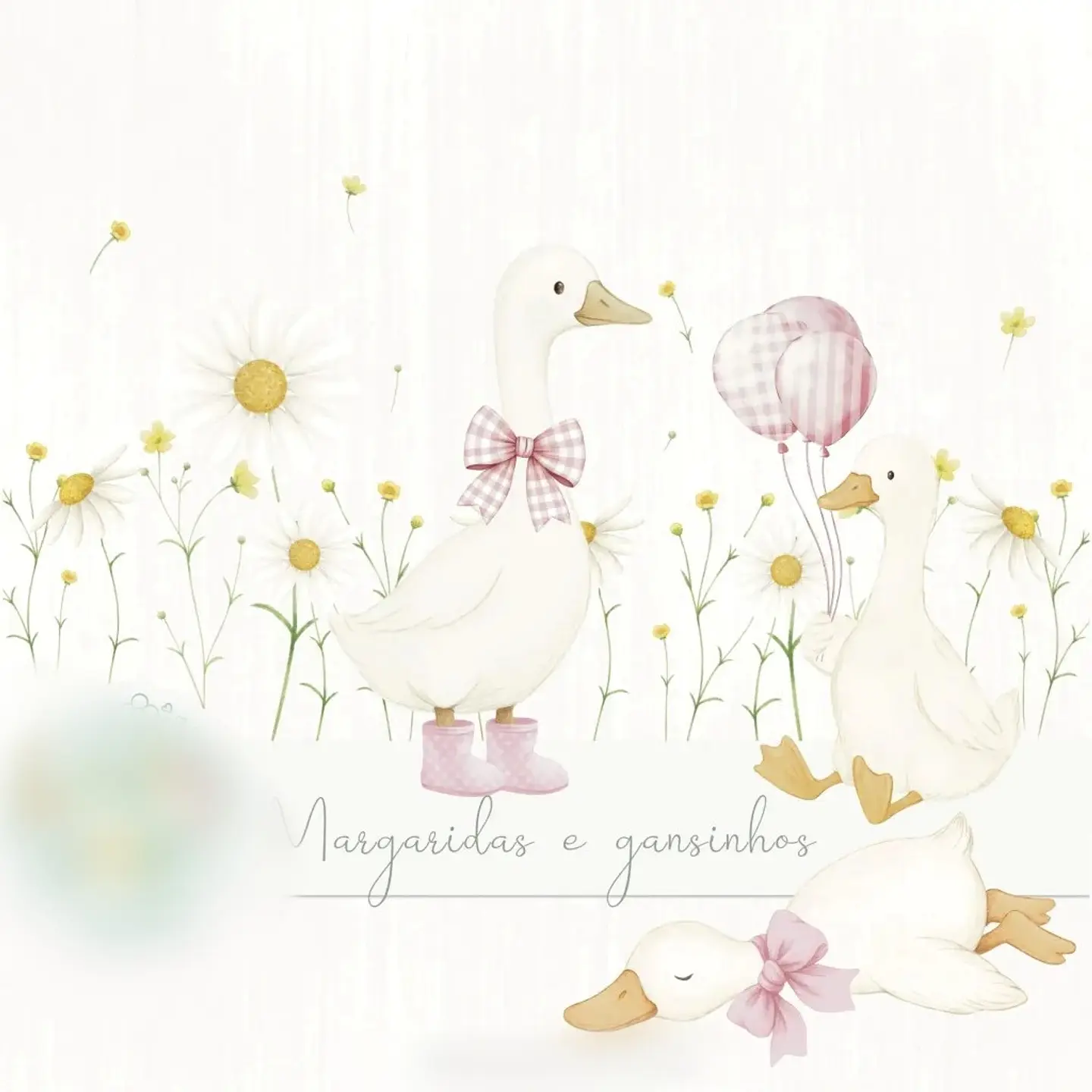 Magaridas e Gansinhos Rosa – Ilustrações- Kit Digital   1