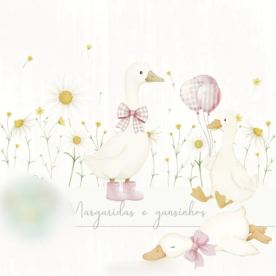 Magaridas e Gansinhos Rosa – Ilustrações- Kit Digital   1