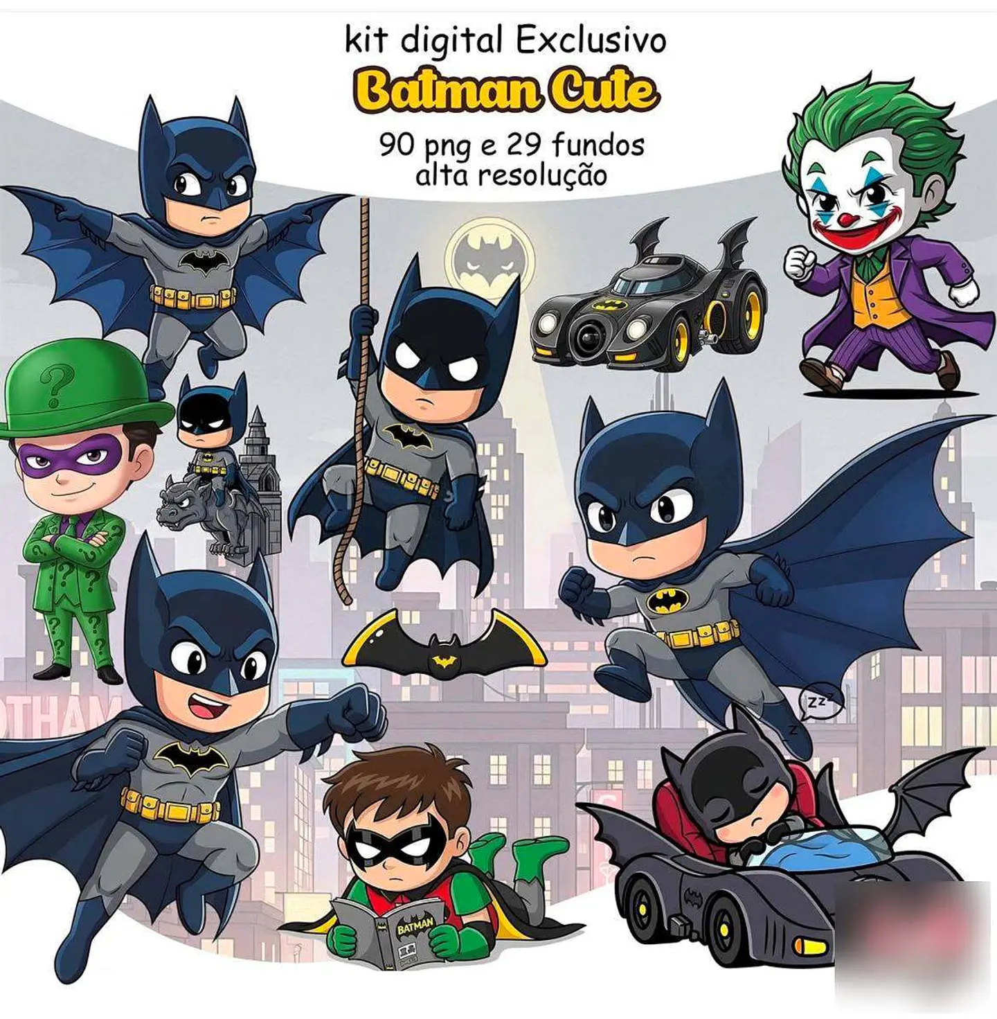 Batman Cute- Kit Digital    1