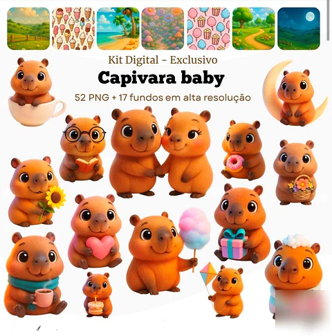 Capivara Baby- Kit Digital  