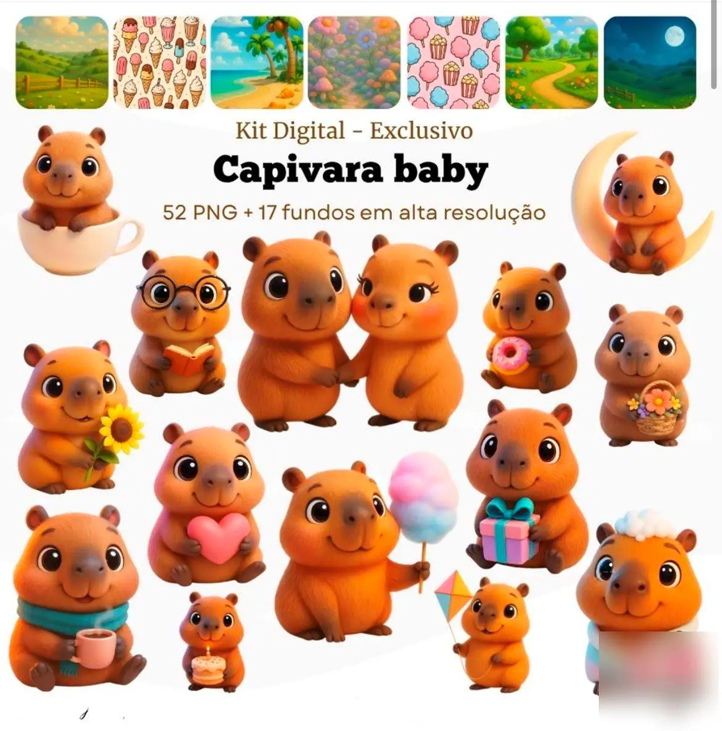 Capivara Baby- Kit Digital   1