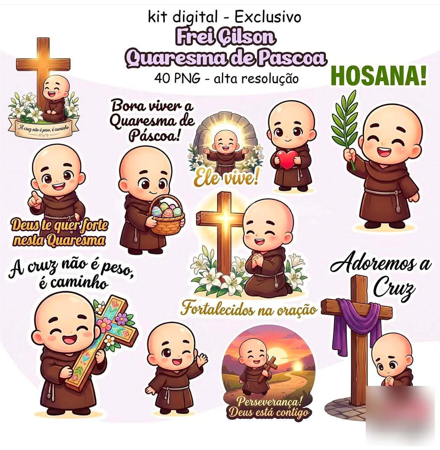 Frei Gilson Quaresma de Páscoa- Kit Digital     1