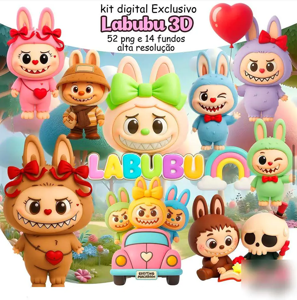 Labubu 3D- Kit Digital   1