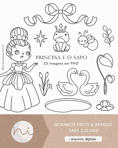 A Princesa e o Sapo PeB- Kit Digital      